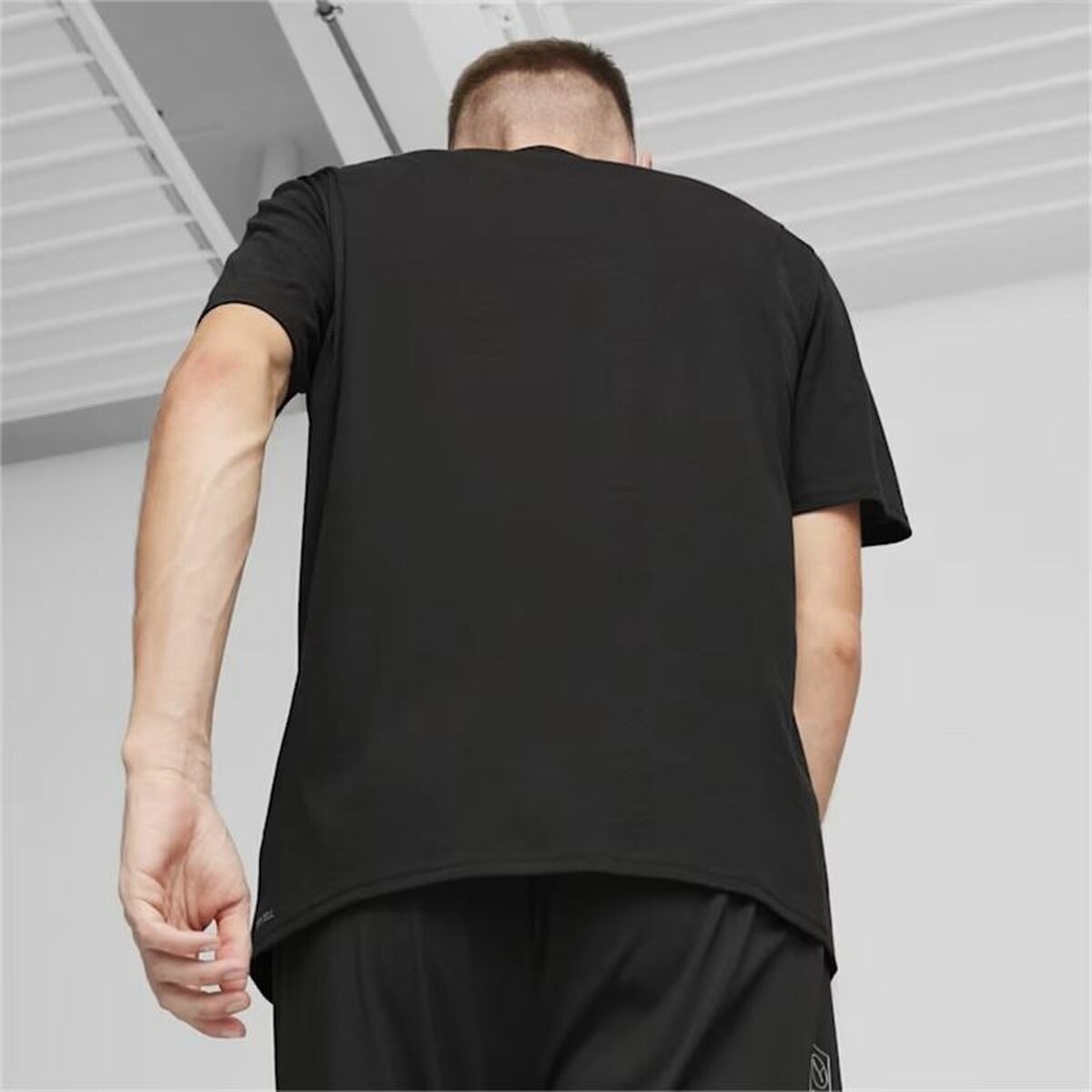 Ανδρική Μπλούζα με Κοντό Μανίκι Puma FIT Triblend Μαύρο