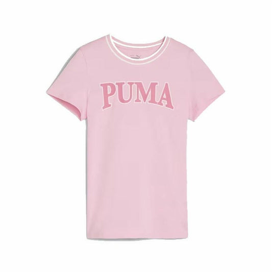 Παιδικό Μπλούζα με Κοντό Μανίκι Puma Squad Ροζ