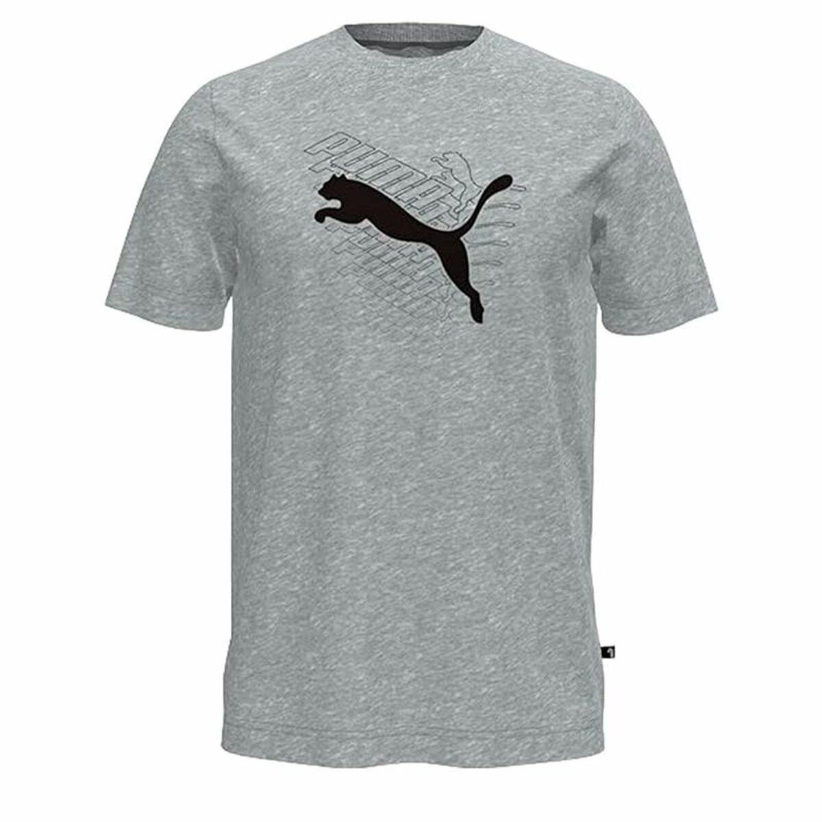 Ανδρική Μπλούζα με Κοντό Μανίκι Puma Graphics Cat Γκρι