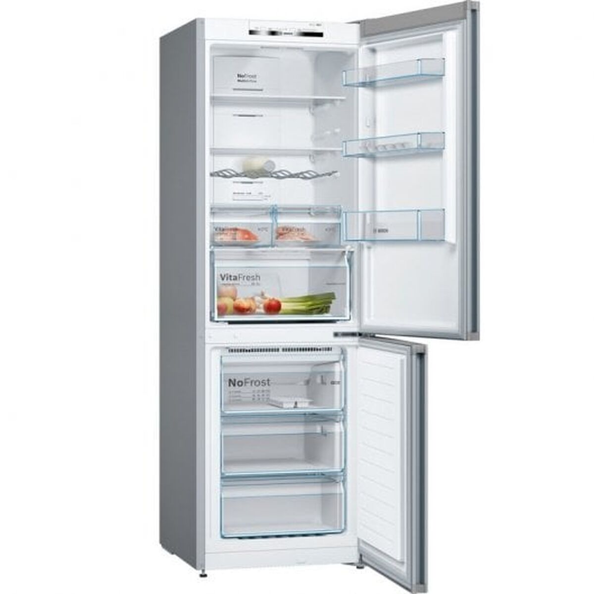 Συνδυασμένο Ψυγείο BOSCH KGN36VIDA Ασημί Χάλυβας (Ανακαινισμenα C)