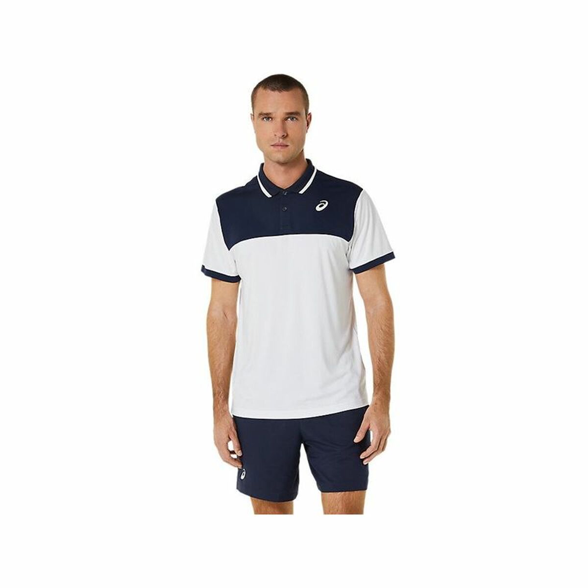 Ανδρική Μπλούζα Polo με Κοντό Μανίκι Asics Court Λευκό