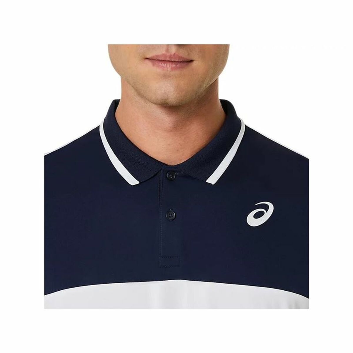 Ανδρική Μπλούζα Polo με Κοντό Μανίκι Asics Court Λευκό