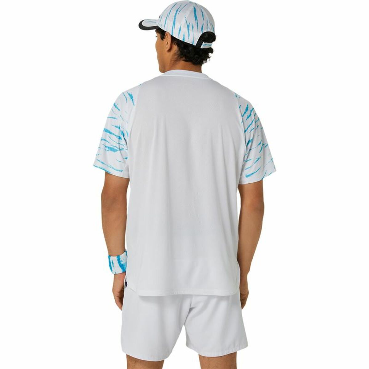 Κοντομάνικο Αθλητικό Μπλουζάκι Asics Game Ss Top Λευκό Ανοιχτό Μπλε Τένις