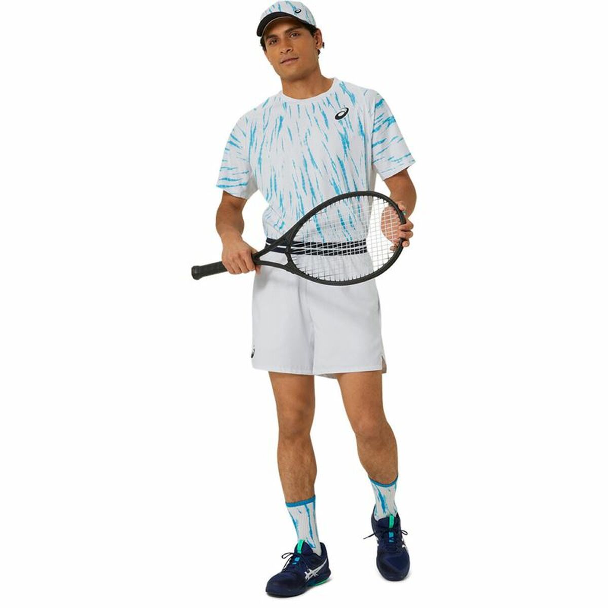 Κοντομάνικο Αθλητικό Μπλουζάκι Asics Game Ss Top Λευκό Ανοιχτό Μπλε Τένις