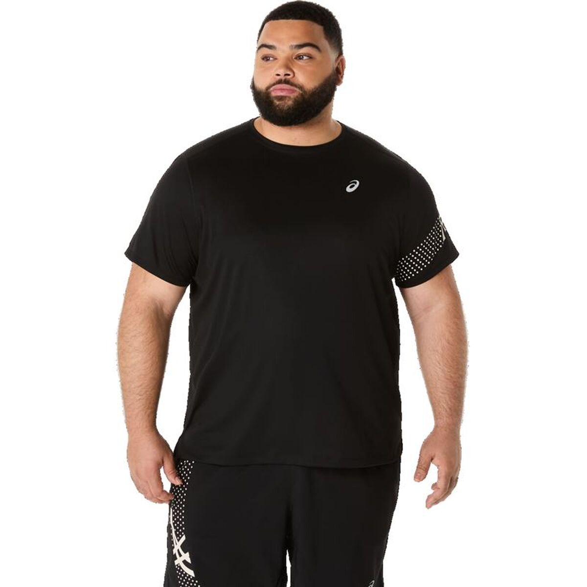 Ανδρική Μπλούζα με Κοντό Μανίκι Asics Icon Μαύρο