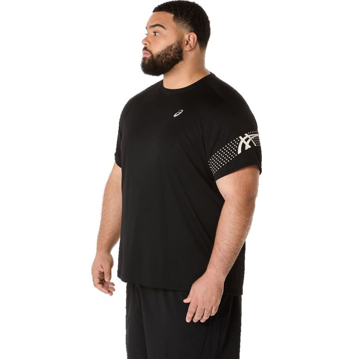 Ανδρική Μπλούζα με Κοντό Μανίκι Asics Icon Μαύρο