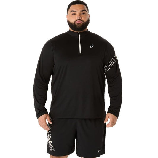 Ανδρική Μπλούζα με Μακρύ Μανίκι Asics Icon Μαύρο
