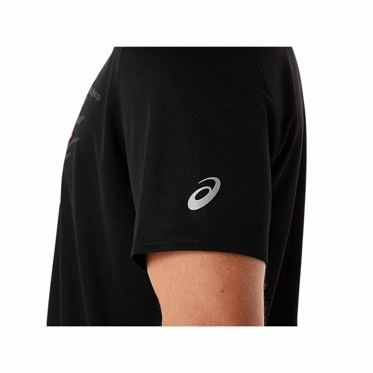 Ανδρική Μπλούζα με Κοντό Μανίκι Asics Fujitrail Logo Ss Top Μαύρο