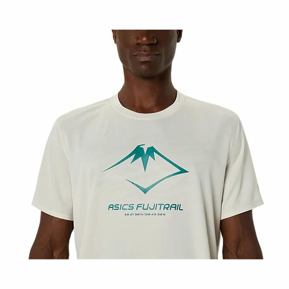 Ανδρική Μπλούζα με Κοντό Μανίκι Asics Fujitrail Logo Ss Top Λευκό
