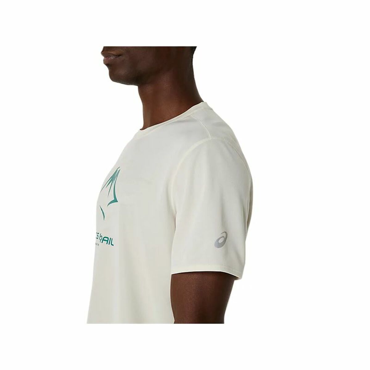 Ανδρική Μπλούζα με Κοντό Μανίκι Asics Fujitrail Logo Ss Top Λευκό