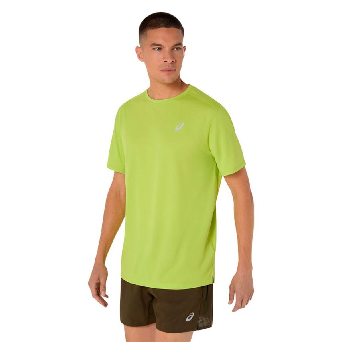 Ανδρική Μπλούζα με Κοντό Μανίκι Asics Core Πράσινο λιμόνι