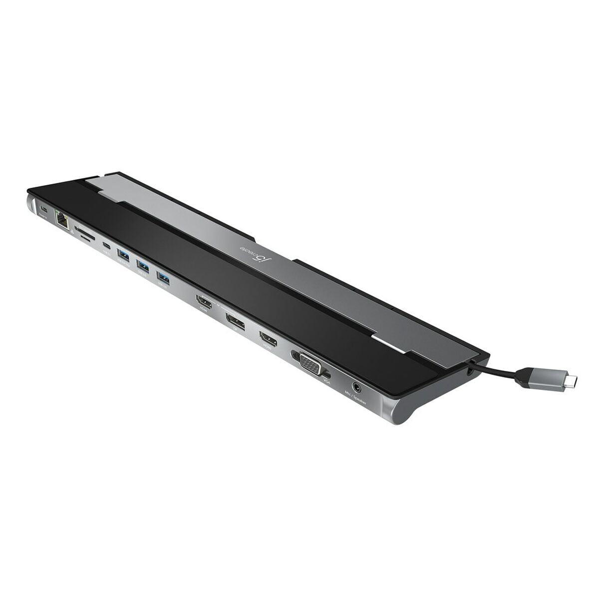 USB Hub j5create JCD543-N Μαύρο Μαύρο, Ασημί 5 W
