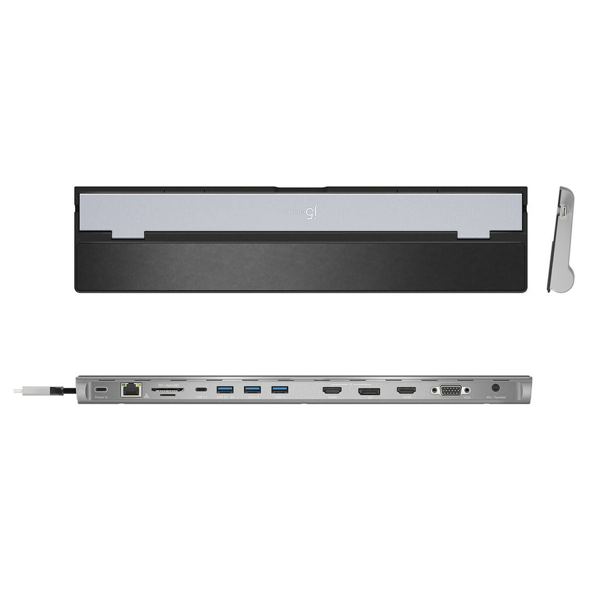 USB Hub j5create JCD543-N Μαύρο Μαύρο, Ασημί 5 W