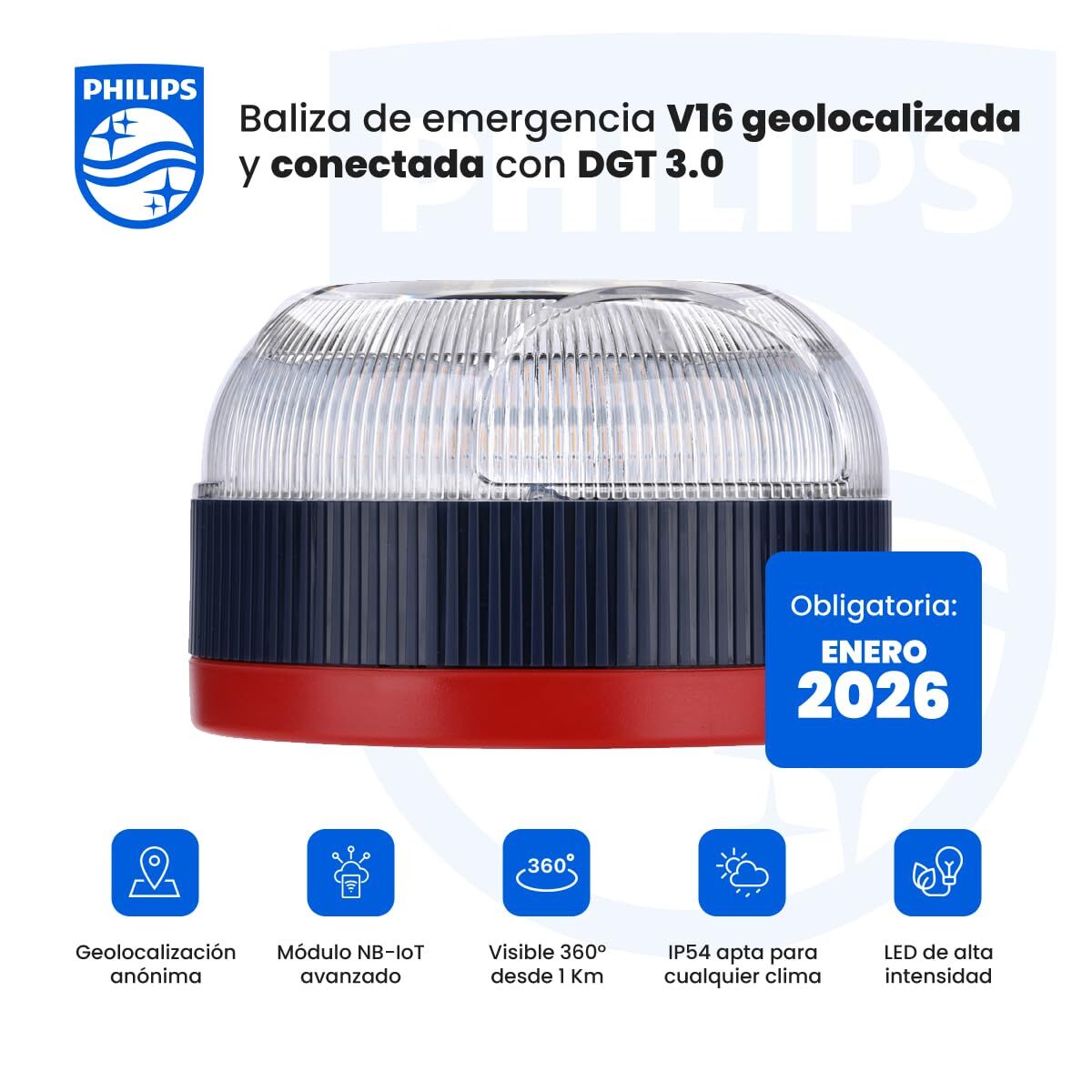 Σύνδεση φάρου έκτακτης ανάγκης V16 DGT 3.0 Philips SFL1000M/10