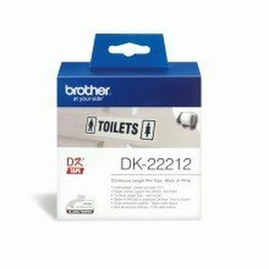 Συνεχής Ταινία Brother DK22212 Μαύρο/Λευκό Λευκό