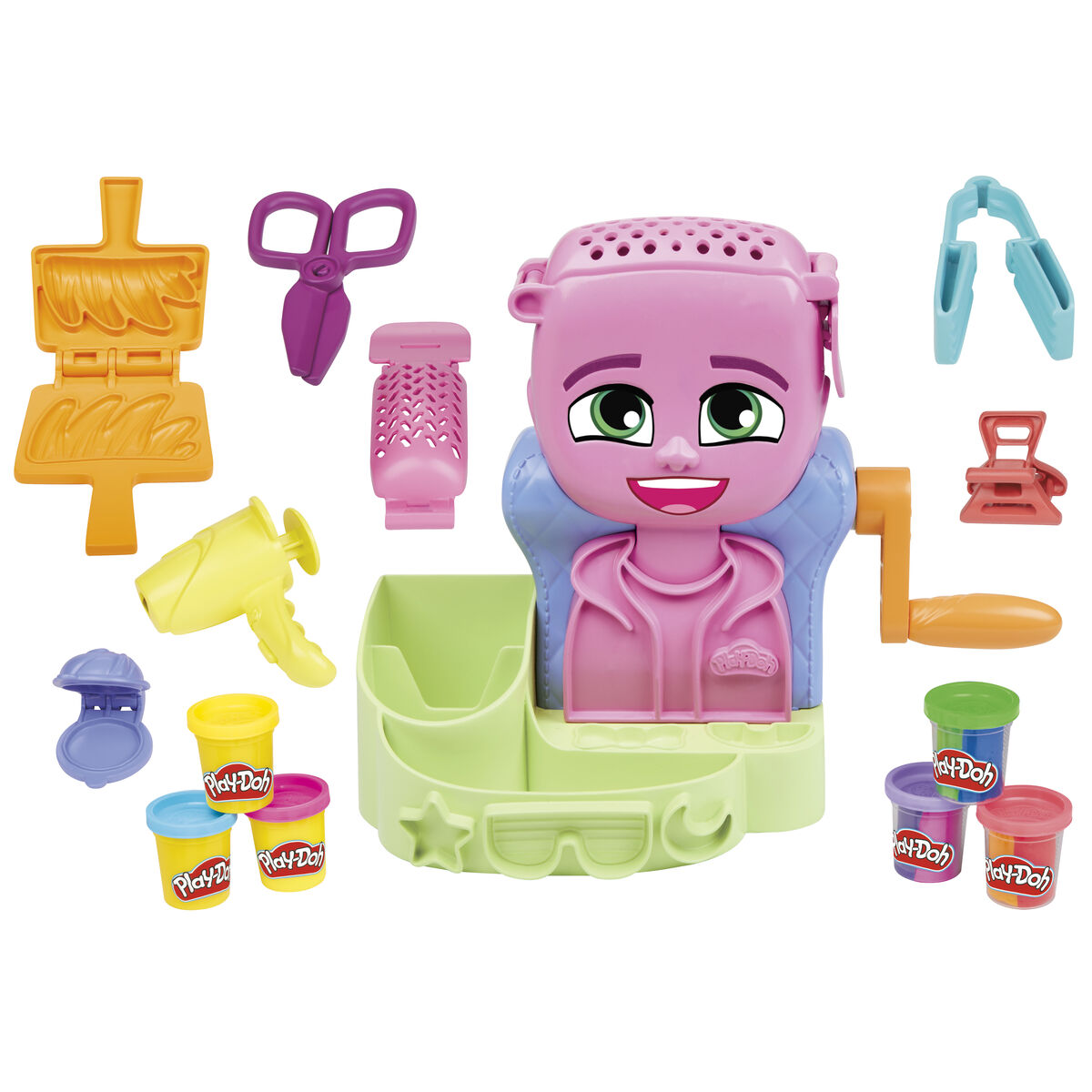Παιχνίδι με Πλαστελίνη Hasbro Playdoh Aξεσουάρ 6 Δοχεία Κομμωτήριο