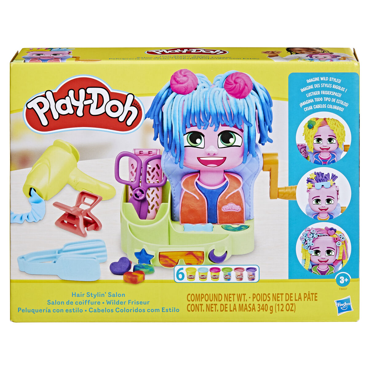 Παιχνίδι με Πλαστελίνη Hasbro Playdoh Aξεσουάρ 6 Δοχεία Κομμωτήριο