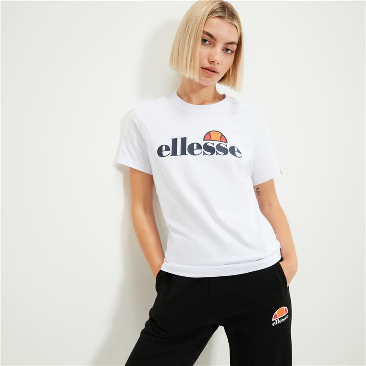 Ανδρική Μπλούζα με Κοντό Μανίκι Ellesse Albany Λευκό
