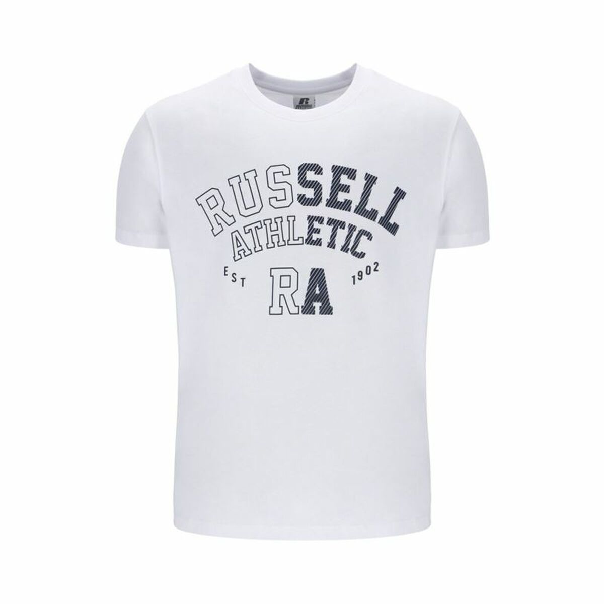 Ανδρική Μπλούζα με Κοντό Μανίκι Russell Athletic AMT A40071 Λευκό