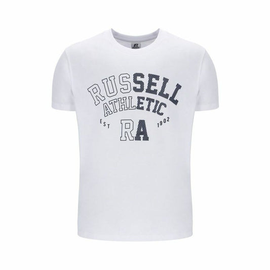 Ανδρική Μπλούζα με Κοντό Μανίκι Russell Athletic AMT A40071 Λευκό