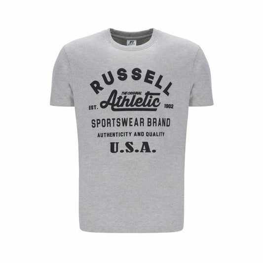 Ανδρική Μπλούζα με Κοντό Μανίκι Russell Athletic AMT A40231 Γκρι