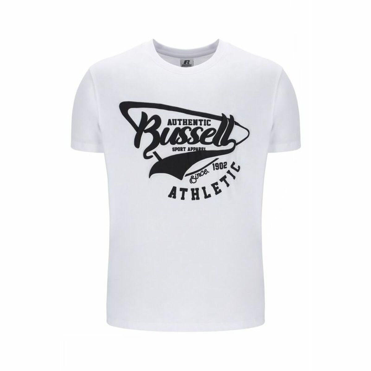 Ανδρική Μπλούζα με Κοντό Μανίκι Russell Athletic AMT A40241 Λευκό