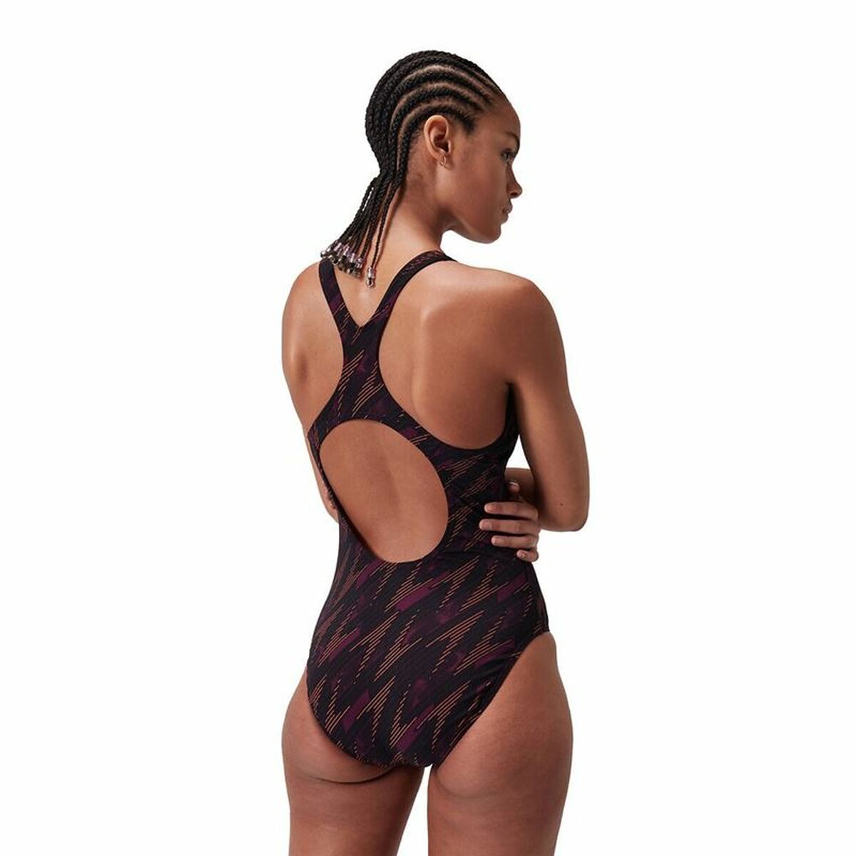 Γυναικεία Μαγιό Speedo Hyperboom Allover Πορτοκαλί