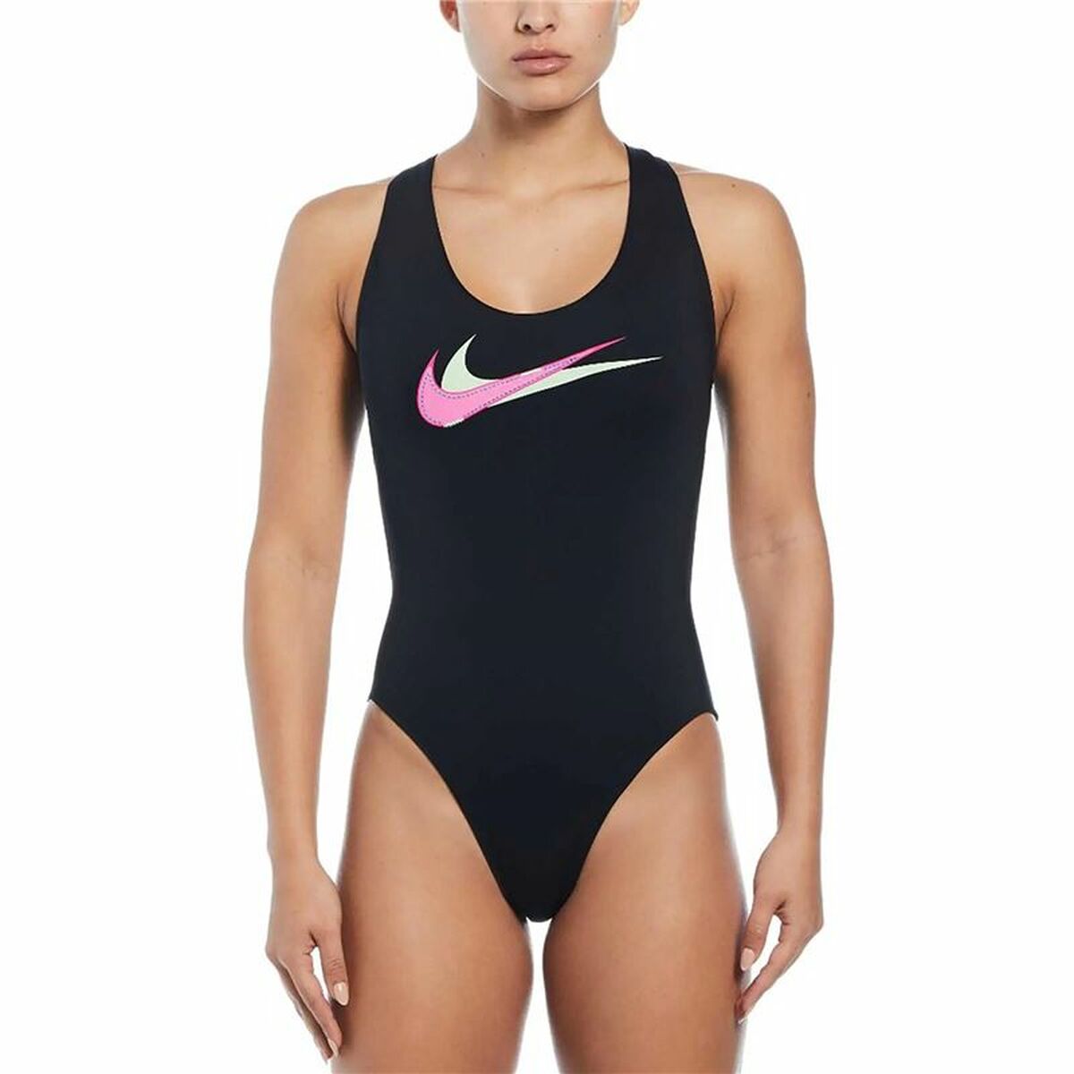 Γυναικεία Μαγιό Nike Multi Logo Μαύρο
