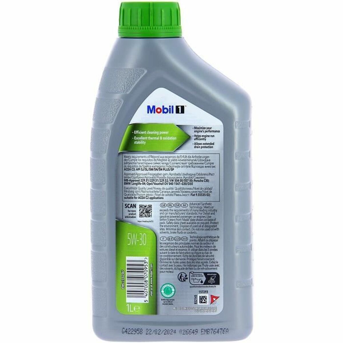 Λάδι Κινητήρα Αυτοκινήτου Mobil 5W30 ESP 5W30 1 L