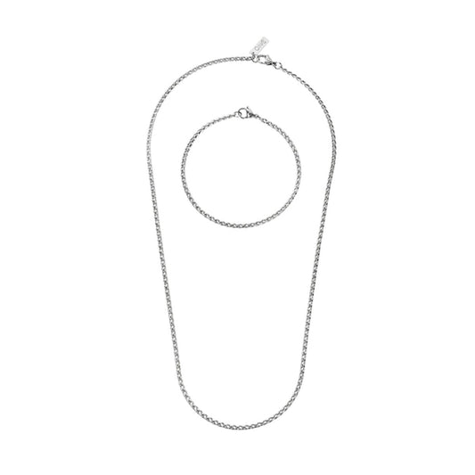 Σετ κολιέ και βραχιόλι One Jewels OAMN4102SS Ασημί