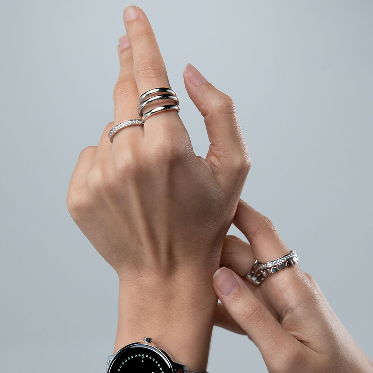 Γυναικεία Δαχτυλίδια One Jewels OJNYR03S-10 Ασημί 10
