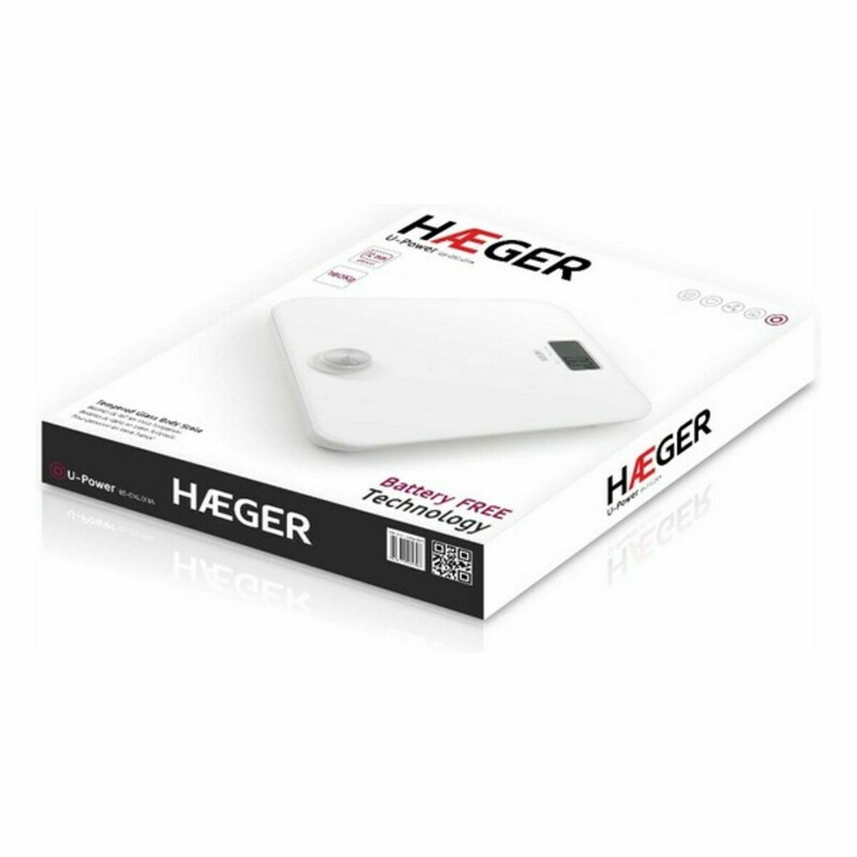Ψηφιακή Ζυγαριά Μπάνιου Haeger BS-DIG.011A Λευκό 180 kg