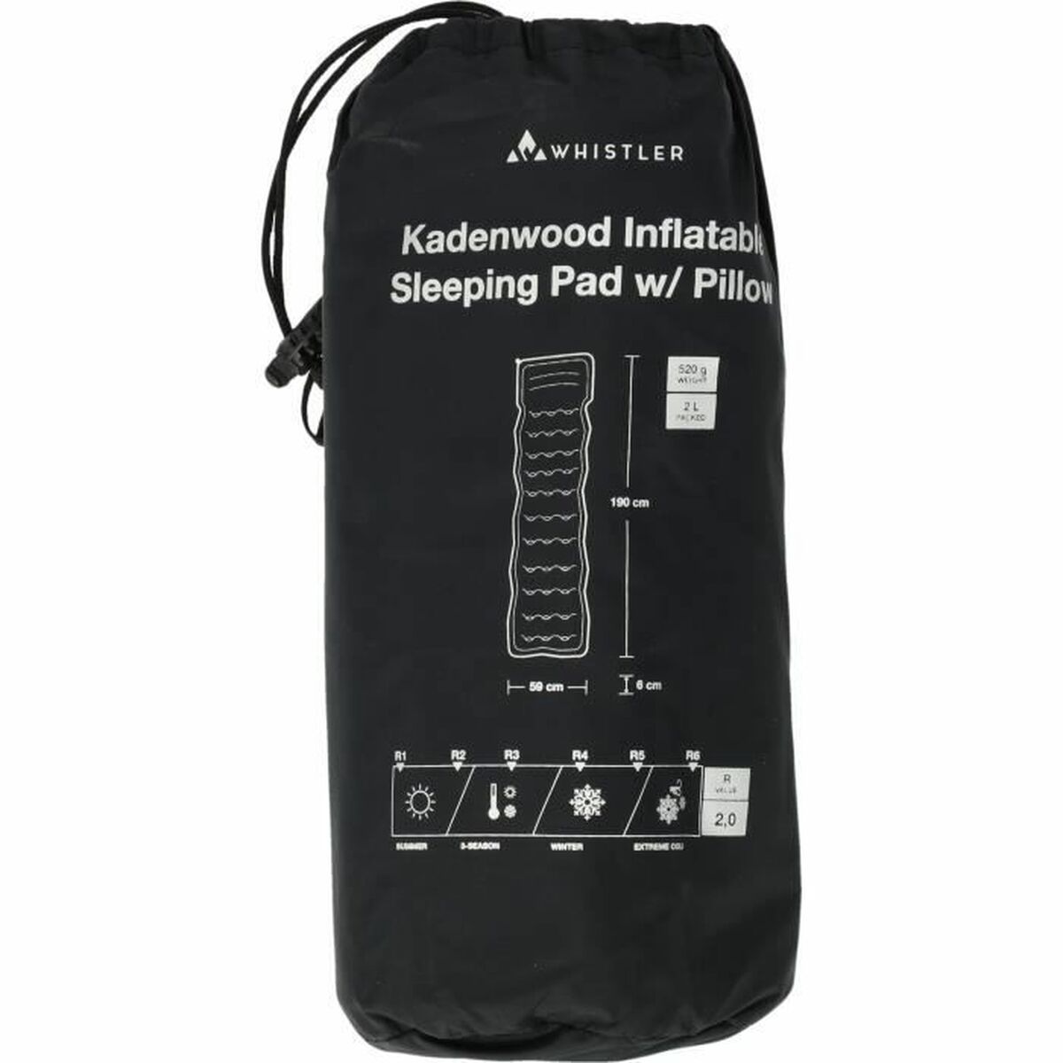 Air Bed Whistler 190 x 59 x 6 cm Μαύρο