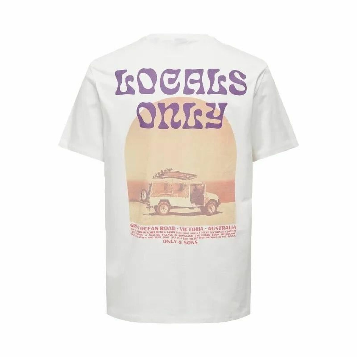 Ανδρική Μπλούζα με Κοντό Μανίκι Only & Sons Onskye Reg Λευκό