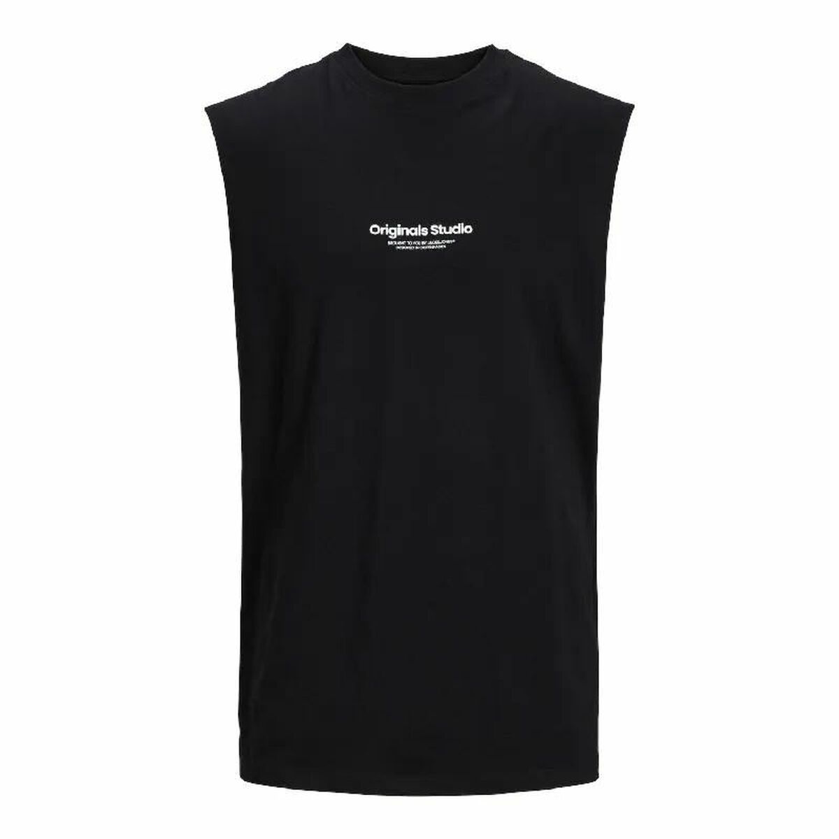 Αμάνικο Ανδρικό Μπλουζάκι Jack & Jones Jovesterbro Μαύρο