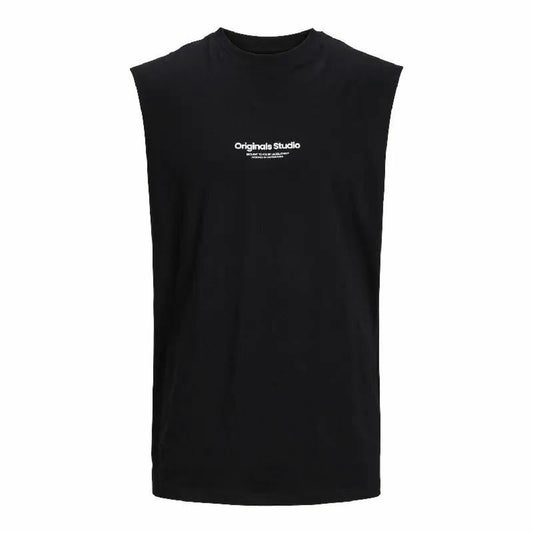 Αμάνικο Ανδρικό Μπλουζάκι Jack & Jones Jovesterbro Μαύρο