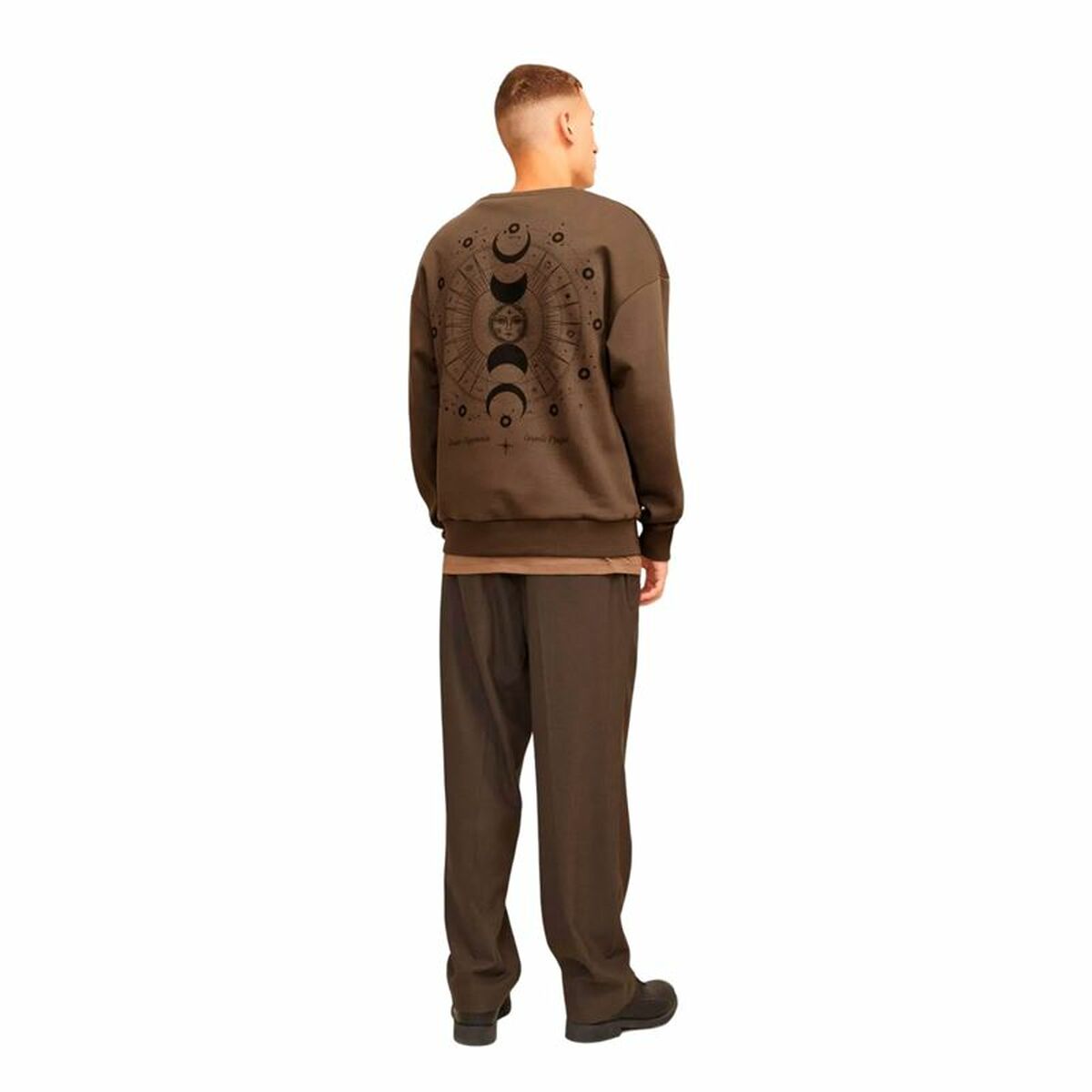 Ανδρικό Φούτερ χωρίς Κουκούλα Jack & Jones Jjmystic Λευκό Καφέ