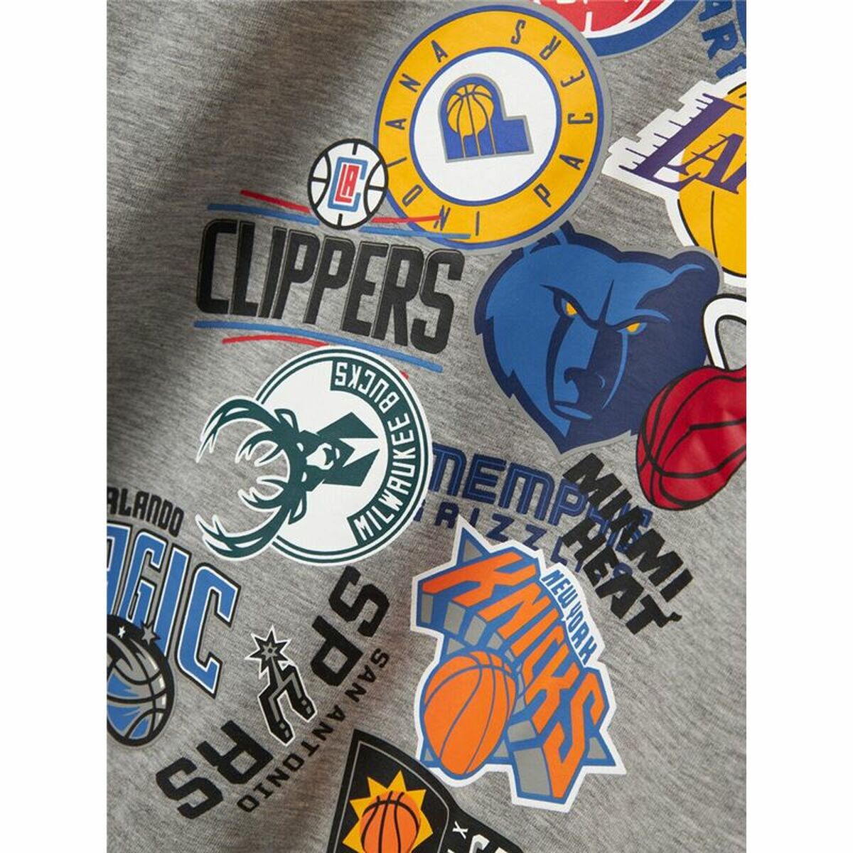 Παιδικό Φούτερ με Κουκούλα Name It mjusty Nba Wh Unb Ous Γκρι