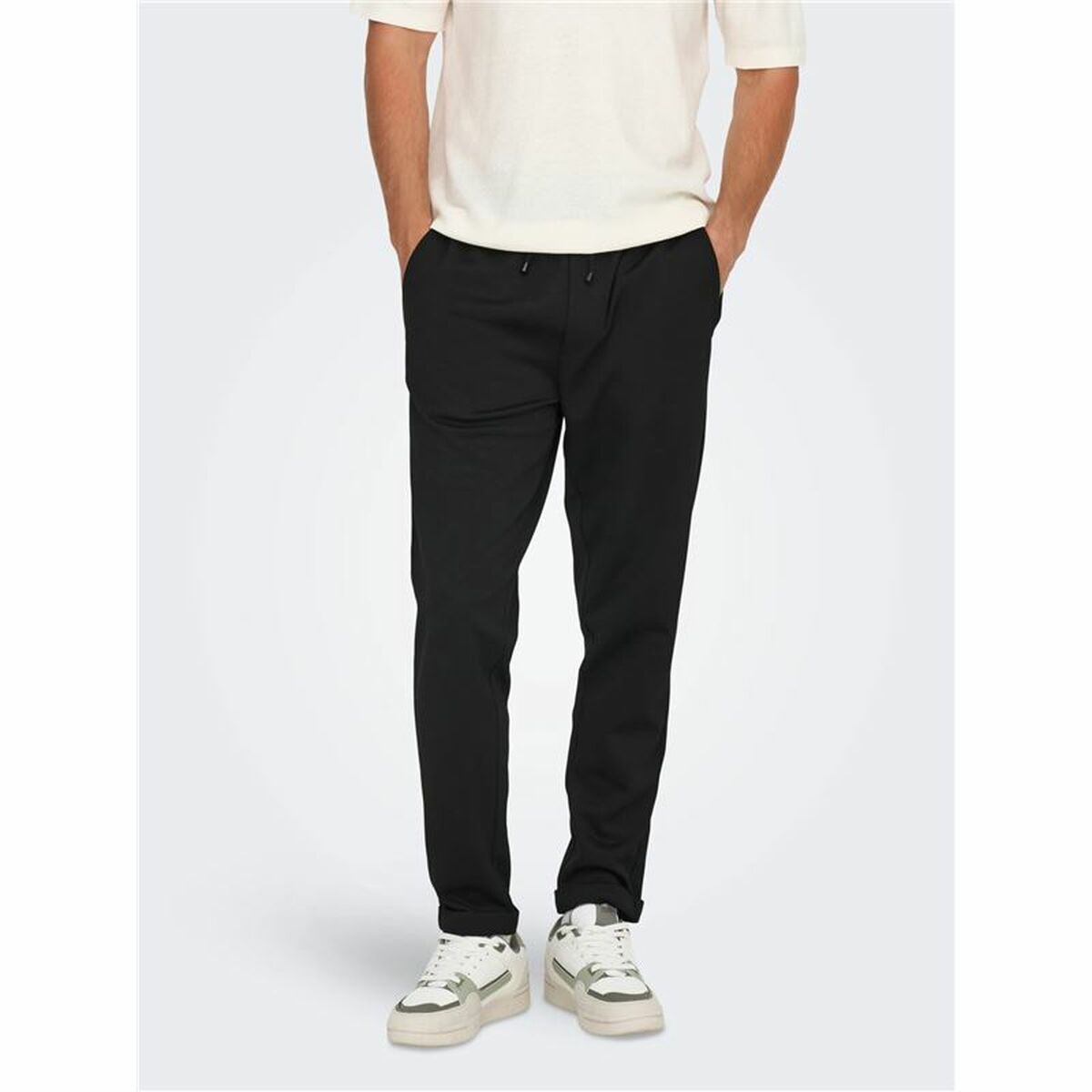 Αθλητικά Παντελόνια για Ενήλικες Only & Sons Onslinus Crop Tap 0192 Μαύρο Άντρες
