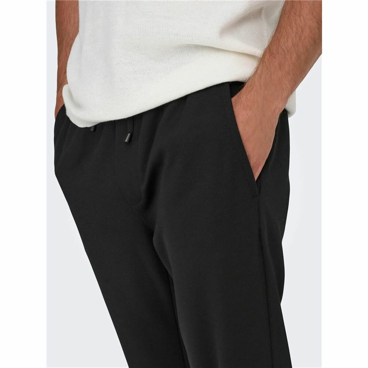 Αθλητικά Παντελόνια για Ενήλικες Only & Sons Onslinus Crop Tap 0192 Μαύρο Άντρες
