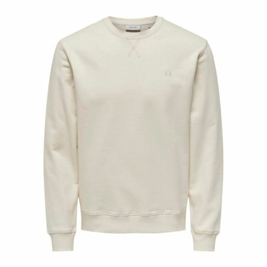 Ανδρικό Φούτερ χωρίς Κουκούλα Only & Sons Onsdan Unshed Reg Crew Neck Λευκό