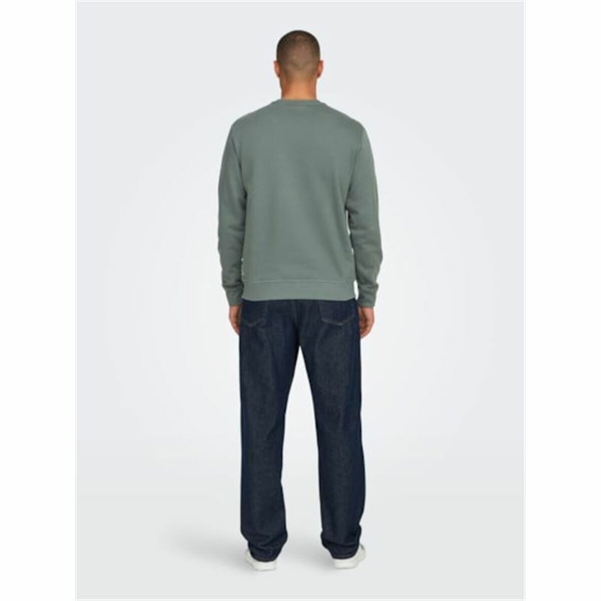 Ανδρικό Φούτερ χωρίς Κουκούλα Only & Sons Onsdan Unshed Reg Crew Neck Σκούρο πράσινο