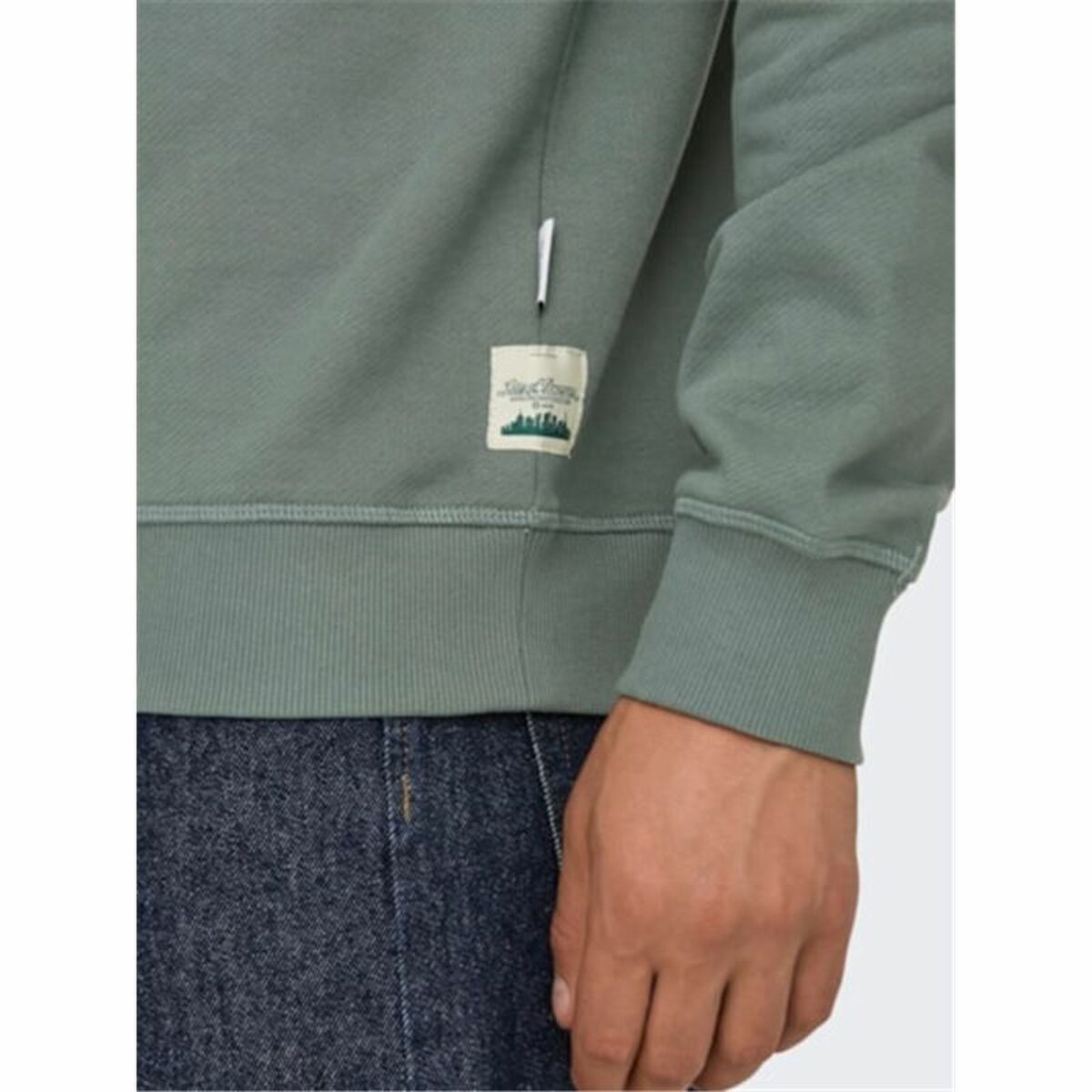 Ανδρικό Φούτερ χωρίς Κουκούλα Only & Sons Onsdan Unshed Reg Crew Neck Σκούρο πράσινο