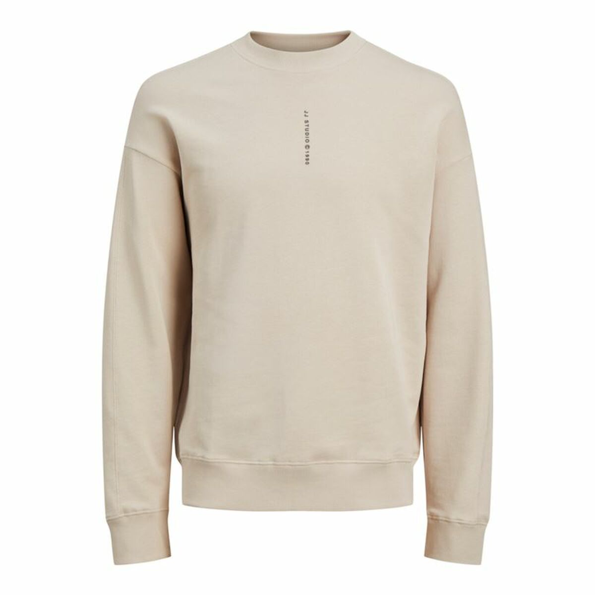 Ανδρικό Φούτερ χωρίς Κουκούλα Jack & Jones Jjmicah Neck Moonbeam Λευκό