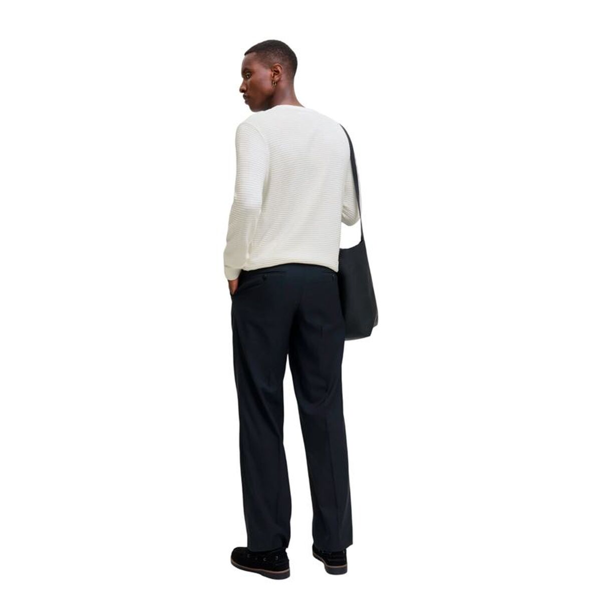 Ανδρικό Φούτερ χωρίς Κουκούλα Jack & Jones Jjotto Knit Crew Neck Λευκό