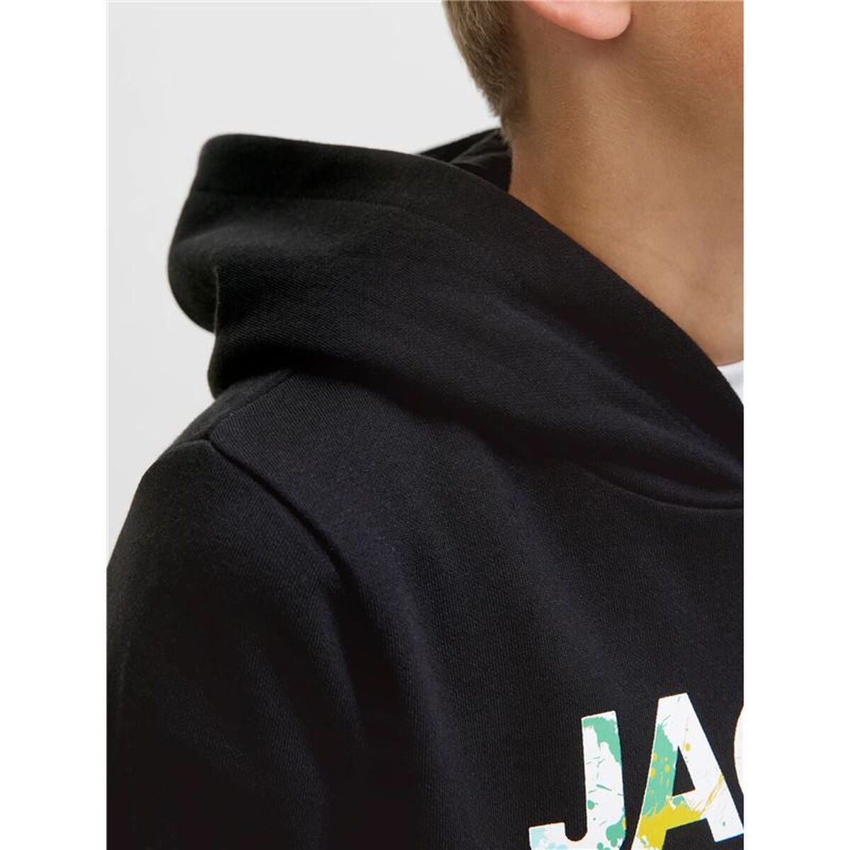Παιδικό Φούτερ με Κουκούλα Jack & Jones Jjgeplas Μαύρο