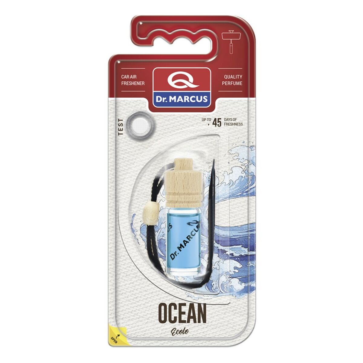 Αποσμητικό Αυτοκινήτου Dr Marcus Ecolo Ocean 4,5 ml Ξύλο Κρυστάλλινο Άρωμα Κρεμαστά Κοσμήματα 4 Τεμάχια