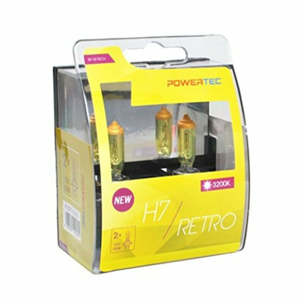 Λάμπα Αυτοκινήτου M-Tech PTZRT7-DUO H7 12V 55W 3200K Retro Gold