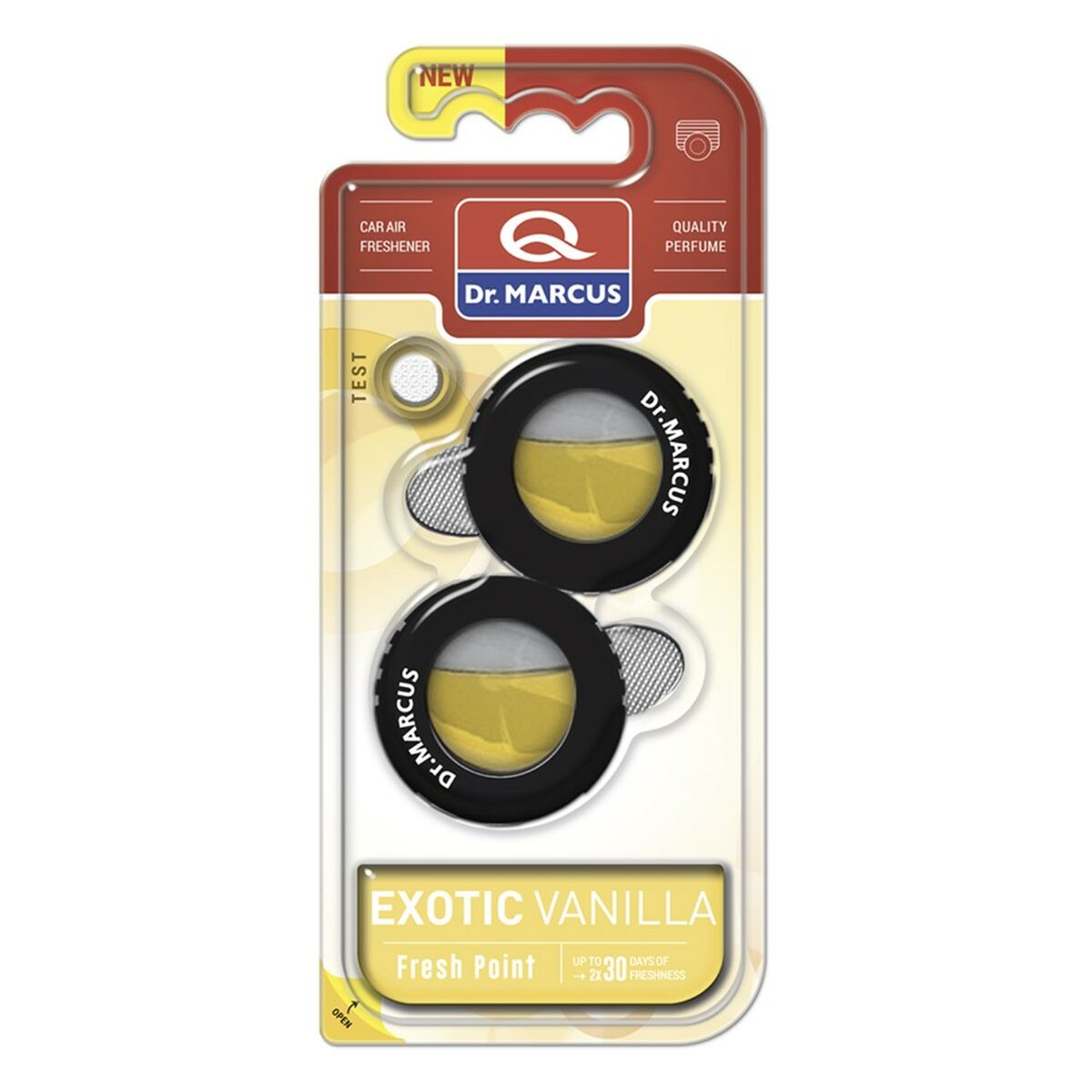 Αποσμητικό Αυτοκινήτου Dr Marcus FRESH POINT EXOTIC VANILLA Βανίλια 2,5 ml Πλαστική ύλη (x2)