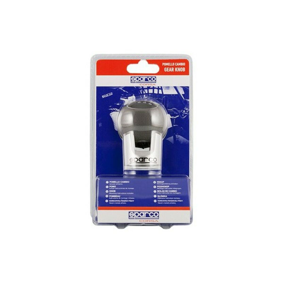 Κουμπί Αλλαγής Ταχυτήτων Sparco Lazio Γκρι Chrome